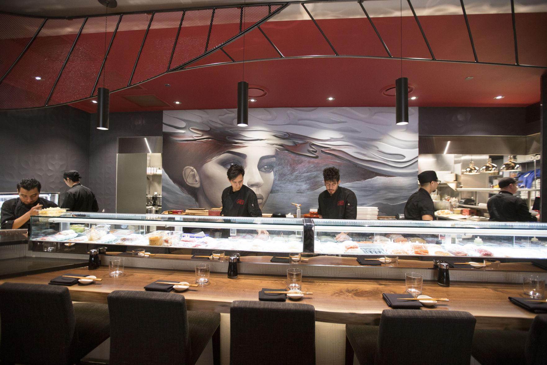 RED SUSHI Sushi Bar mural